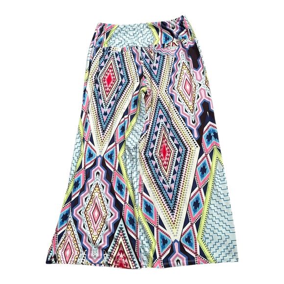 AROLINA Womens Size XXL Pull On Tribal Aztec Boho Wide Leg Pants 31" Inseam - Picture 2 of 6